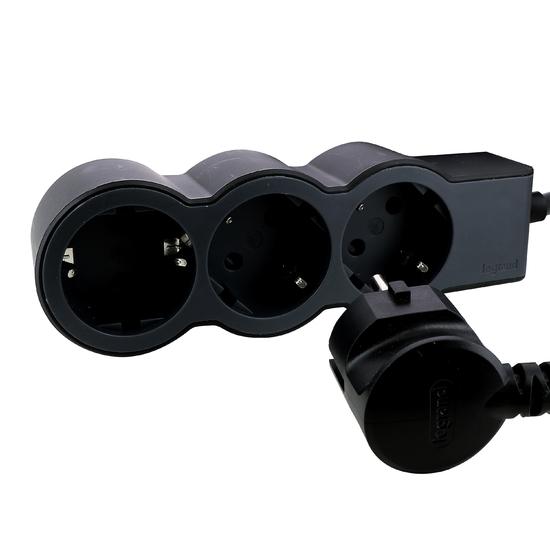 Фото №5 Удлинитель серии  Стандарт   3 x 2К+З с кабелем 1,5 м., цвет: черный (694550)