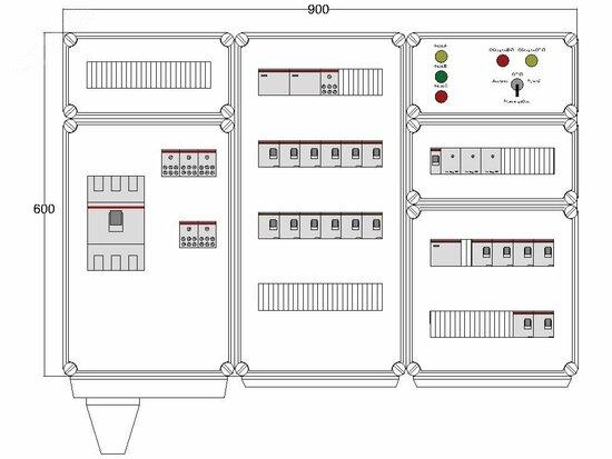 Фото №2 Щит управления электрообогревом DEVIBOX HR 18x4400 3хD330 (в комплекте с терморегулятором и датчиком температуры) (DBR172)