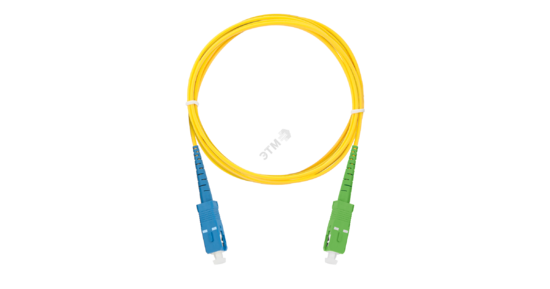 Фото №2 Шнур оптический переходной SM 9/125 OS2 SC/UPC-SC/APC одинарный LSZH 2мм (NMF-PC1S2C2-SCU-SCA-002)