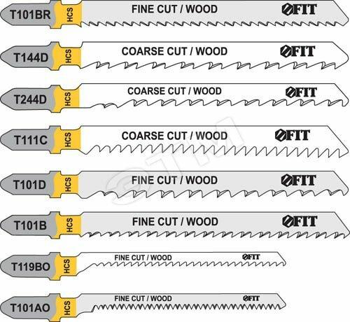 Фото №2 Набор полотен для электролобзика 10 шт(T101D, T111Cx2, T101B, T119BO, T144Dx2, T244D, T101AO, T101BR) (41013)