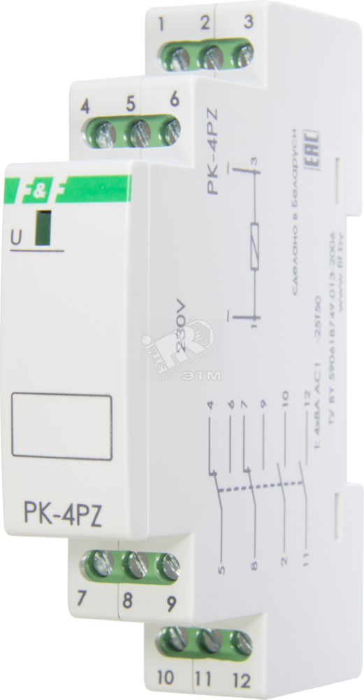 Фото №2 Реле электромагнитное PK-4PZ 12 (EA06.001.014)