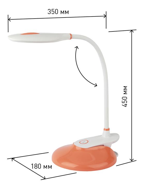Фото №6 NLED-459-9W-OR Светильники настольные ЭРА NLED-459-9W-OR оранжевый наст.светильник (Б0028461)