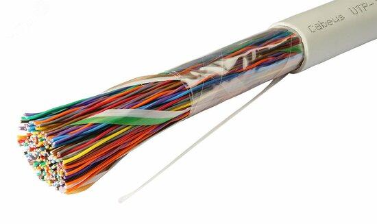 Фото №2 Кабель витая пара UTP-50P-Cat.3-IN UTP (U/UTP), категория 3, 50 пар (24 AWG), одножильный (solid), PVC нг(А)-LS (UTP-50P-Cat.3-IN)