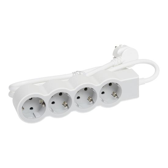 Фото №4 Удлинитель серии  Стандарт   4 x 2К+З с кабелем 5 м., цвет: бело-серый (694569)