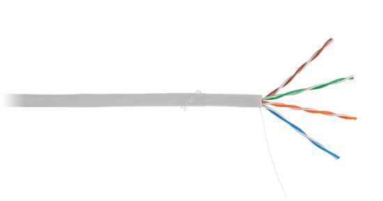 Фото №2 Кабель U/UTP 4 пары Кат.5e одножильный CCA внутренний PVC синий 305м (CCA-UU004-5E-PVC-BL)