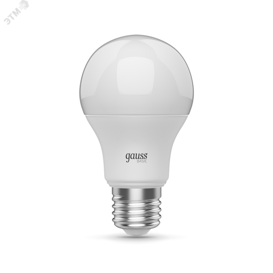 Фото №2 Лампа светодиодная LED 9.5 Вт820 Лм 4100К белая E27 A60 Basic Gauss (1023220)