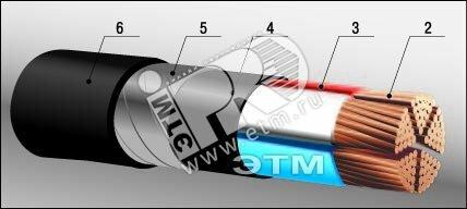Фото №2 Кабель силовой ВБШв 4х35-0.66 ТРТС однопроволочный