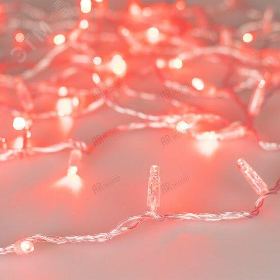 Фото №2 Гирлянда светодиодная декоративная ARD-STRING-CLASSIC-1000-CLEAR-100LED-PULSE Red (230V, 7W) (ARDCL, IP65) (031639)