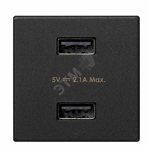 Фото №2 Зарядное устройство 2xUSB Simon (K126E-14)