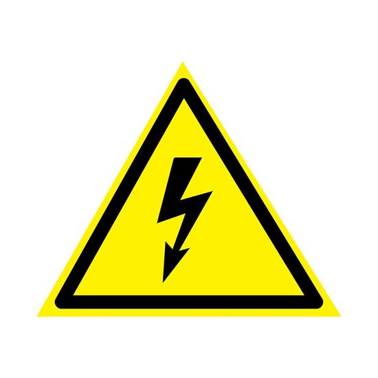 Фото №2 Наклейка знак ''Опасность поражения электротоком'' 85х85х85 мм 20шт (etm56-0006-4)