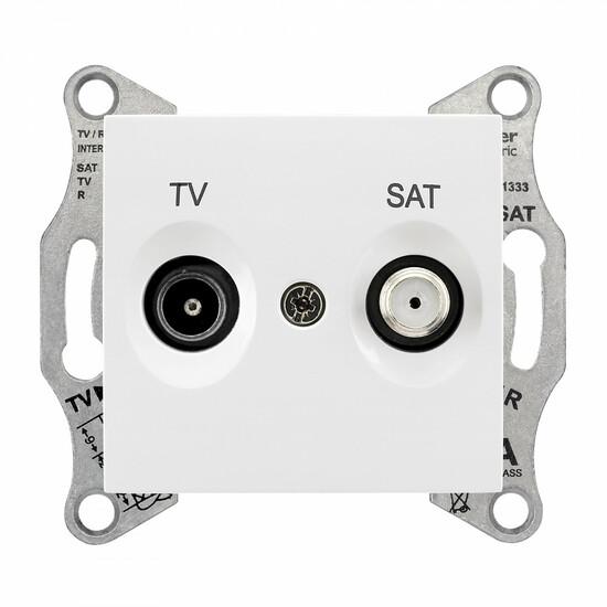 Фото №2 Sedna Розетка TV/SAT оконечная 1dB в рамку белый (SDN3401621)