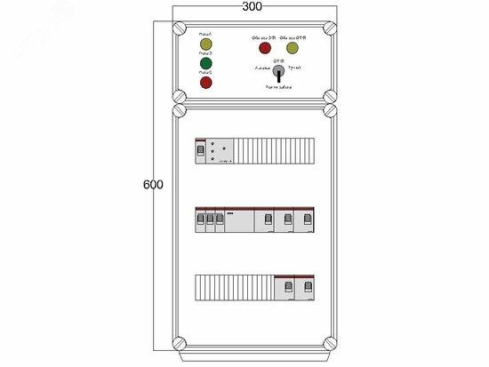 Фото №2 Щит управления электрообогревом DEVIBOX HR 5x2800 D316 (в комплекте с терморегулятором и датчиком температуры) (DBR089)