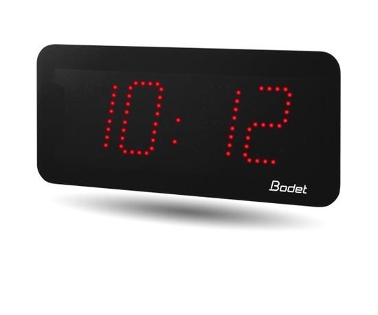Фото №2 Часы цифровые STYLE II 7 (часы/минуты), высота цифр 7 см, красный цвет, NTP, PoE, монтаж в стену заподлицо (946471F)