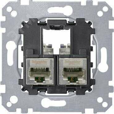 Фото №6 Actassi Розетка компьютерная 2xRJ45 категория 5е STP (MTN4575-0012)