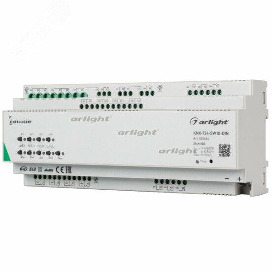 Фото №2 Релейный модуль KNX-724-SW10-DIN (BUS, 24х10A) (ARL, -) (025664)