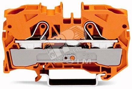 Фото №2 Клемма 2-проводная проходная 0.5-10(16)мм.кв оранжевая (2010-1202)