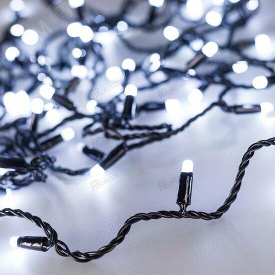 Фото №2 Гирлянда светодиодная декоративная ARD-STRING-CLASSIC-10000-BLACK-100LED-MILK-FLASH White (230V, 7W) (ARDCL, IP65) (031207)