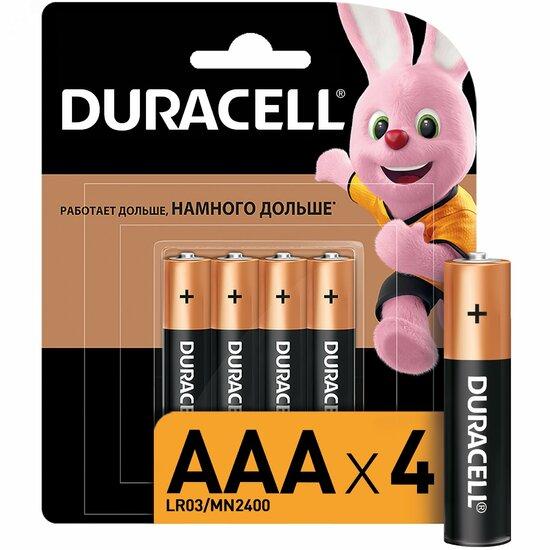 Фото №2 Элемент питания Duracell LR03-4BL BASIC CN AAA мизинчик блистер 4 штуки (Б0026813)