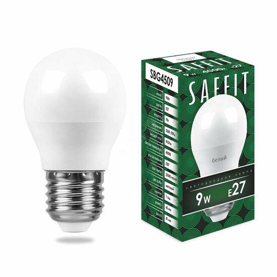 Фото №2 Лампа светодиодная LED 9вт Е27 белый матовый шар (SBG4509)