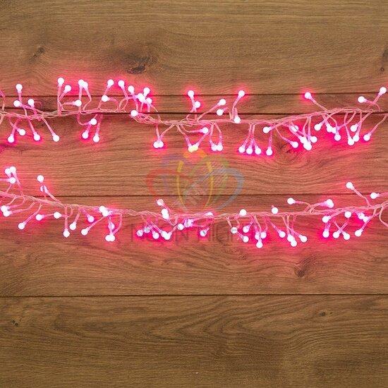 Фото №2 Гирлянда домашняя мишура LED 3м 288LED розовый (303-607)