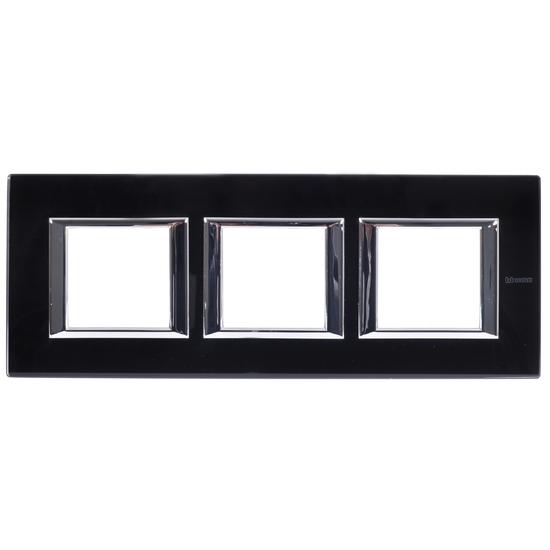 Фото №2 Axolute Рамка 2х3 поста 71мм горизонтальная черное стекло (HA4802M3HVNN)