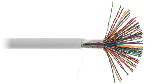 Фото №2 Кабель U/UTP 50 пар Кат.5 одножильный медный внутренний PVC серый 305м (EC-UU050-5-PVC-GY-3)