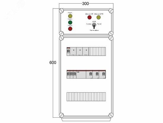 Фото №2 Щит управления электрообогревом DEVIBOX HR 3x4400 3хD330 (в комплекте с терморегулятором и датчиком температуры) (DBR165)