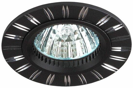 Фото №2 KL33 AL/BK Точечные светильники ЭРА алюминиевый MR16,12V/220V, 50W черный/хром (C0043820)
