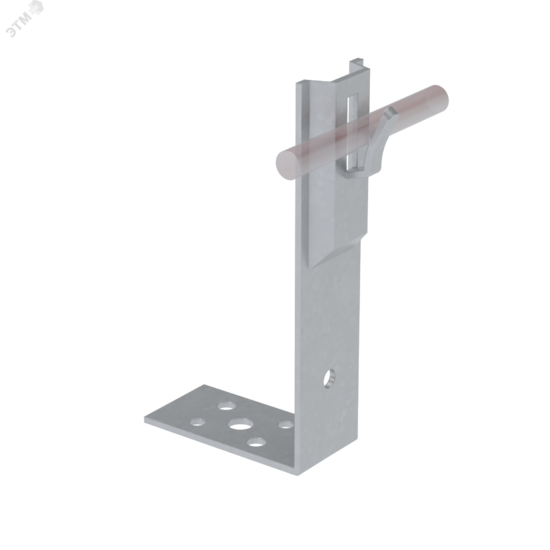 Фото №2 Угловой держатель зажимной для прутка ? 5-8мм. Высота 150мм. Термодиффузионное цинкование (MA0147)