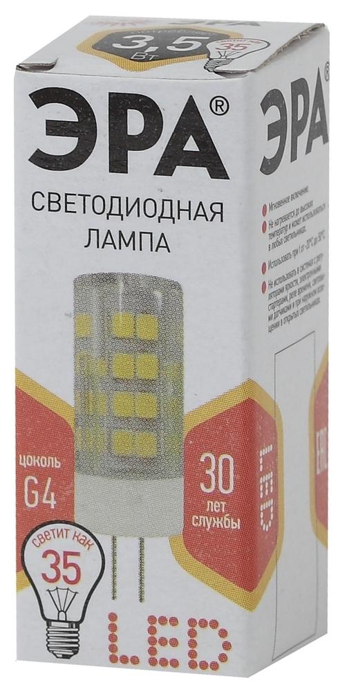 Фото №3 Лампа светодиодная LED JC-3,5W-220V-CER-827-G4 (диод, капсула, 3,5Вт, тепл, G4) ЭРА (100/1000/30000) ЭРА (Б0027855)