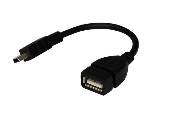 Фото №2 Кабель USB OTG mini USB на USB Кабель 0.15 м черный (etm18-1181)