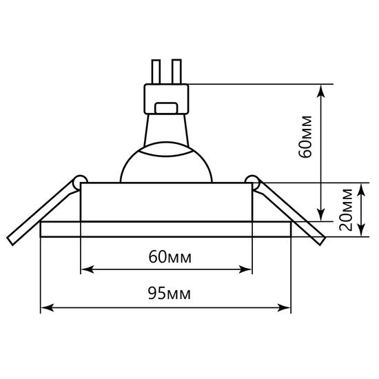 Фото №6 Светильник ИВО-50w 12в G5.3 белый (GS-M388W)