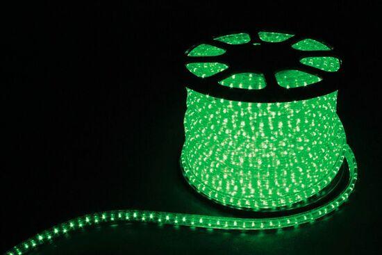Фото №2 Дюралайт светодиодный LEDх72/м зеленый трехжильный кратно 2м бухта 50м (LED-F)