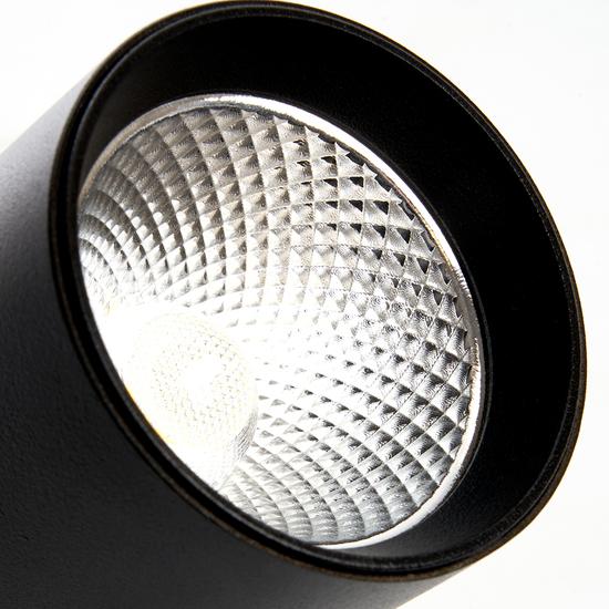 Фото №8 Светильник светодиодный ДВО-10w 4000К 900Лм со светодиодной подсветкой 3w наклонный черный (AL180)