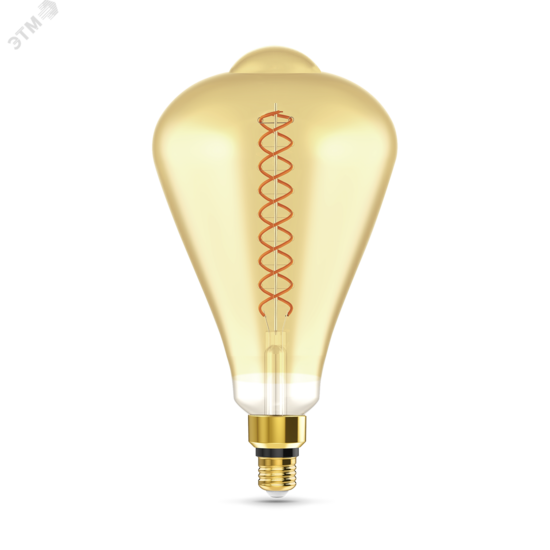 Фото №2 Лампа светодиодная LED 8.5 Вт 660 Лм 2000К теплая Е27 ST164 golden flexible Filament Gauss (157802105)