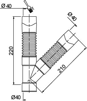 Фото №2 Соединение гибкое MAGICOUDE Y-образное D40 мм (79011003)