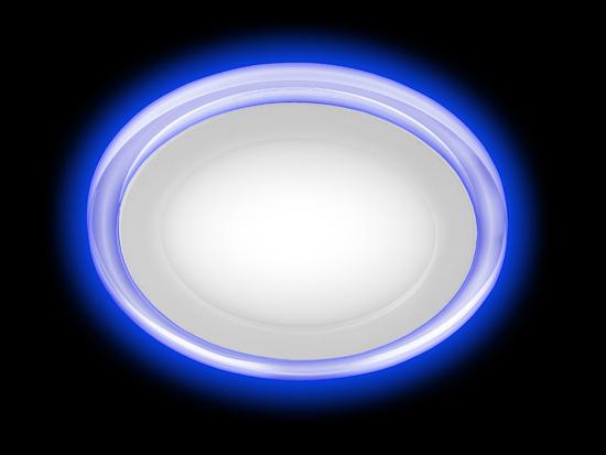 Фото №4 LED 3-6 BL Точечные светильники ЭРА светодиодный круглый c cиней подсветкой LED 6W 220V 4000K (Б0017492)