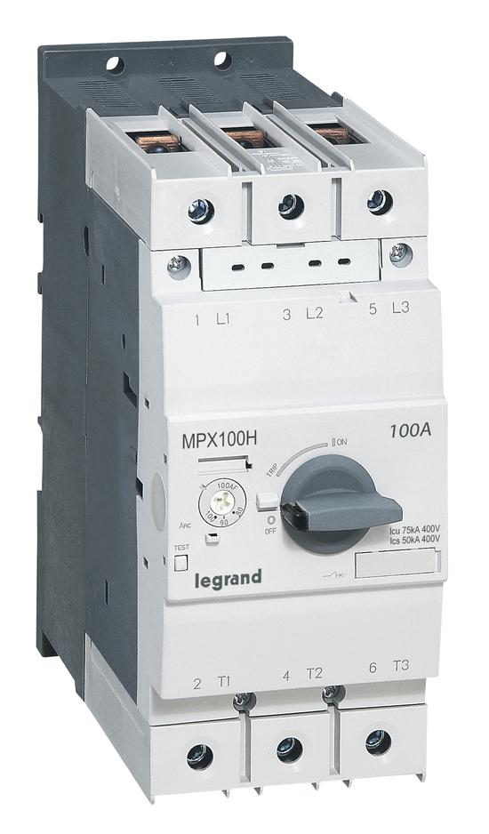Фото №2 Выключатель автоматический для защиты электродвигателей MPX3 100H 22A 100kA (417371)