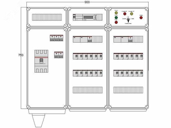 Фото №2 Щит управления электрообогревом DEVIBOX HR 24x4400 D850 (в комплекте с терморегулятором) (DBR036)