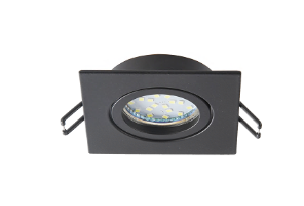 Фото №2 Встраиваемый светильник алюминиевый KL87 BK MR16/GU5.3 черный ЭРА (Б0054353)