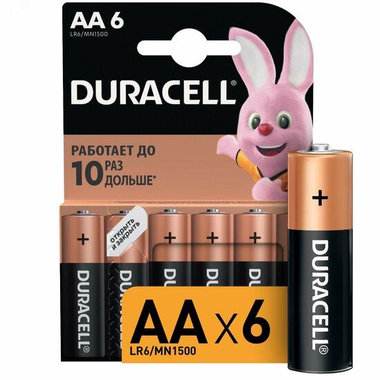 Фото №2 Элемент питания Duracell LR6-6BL BASIC (6/60/16800) (Б0014859)