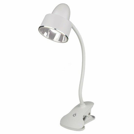 Фото №2 TLD-557 Beige/LED/350Lm/5500K/Dimmer Светильник настольный «прищепка», 5W. Сенсорный выключатель. Белый. ТМ Uniel (TLD-557 Beige/LED/350Lm/5500K/Dimmer)