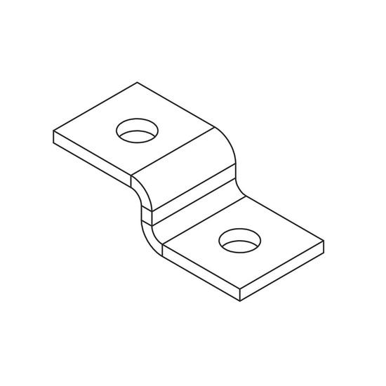 Фото №2 Пластина Z-образная 2 отверстия (гальваника) (872322)