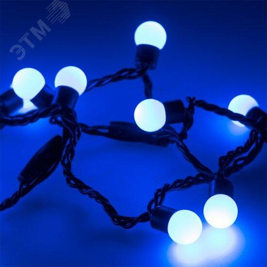 Фото №2 Гирлянда светодиодная декоративная ARD-BALL-CLASSIC-D17.5-20000-BLACK-200LED BLUE (230V, 14W) (ARDCL, IP65) (025589)