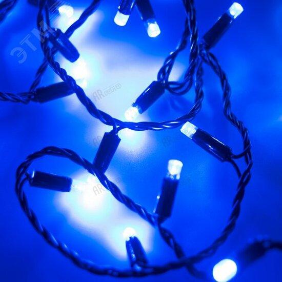 Фото №2 Гирлянда светодиодная декоративная ARD-STRING-CLASSIC-10000-BLACK-100LED-STD BLUE (230V, 7W) (ARDCL, IP65) (025802)