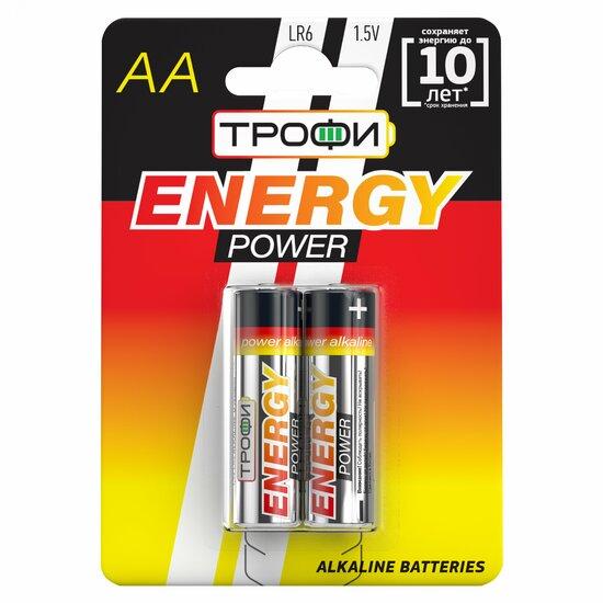 Фото №2 Элемент питания Трофи LR6-2BL ENERGY POWER Alkaline (40/320/15360) (C0034926)