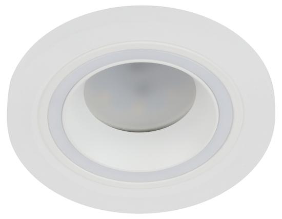Фото №4 Встраиваемый светильник декоративный DK90 WH MR16/GU5.3 белый ЭРА (Б0054358)