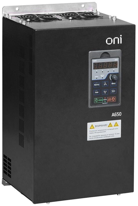 Фото №2 Преобразователь частоты A650 380В 3Ф 55kW 112А ONI (A650-33E55)