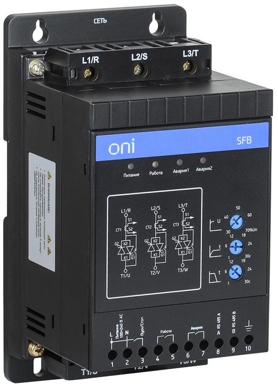 Фото №2 УПП SFB 3Ф 380В 5,5кВт 11A Uупр 110-220В Modbus ONI (SFB-33-D55-A-10)