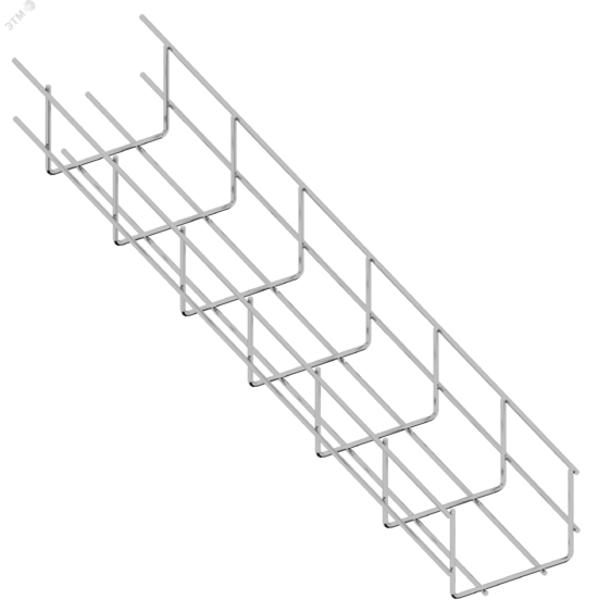 Фото №2 Лоток проволочный 500х85 L=3,0м S=5,0мм оцинк./полимер. (RT.5008.3050.ZNRAL7032)